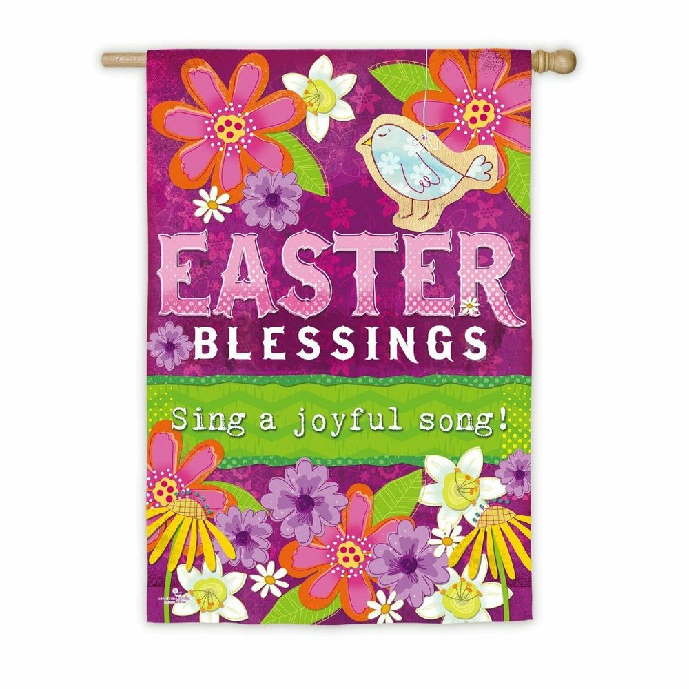 Easter Blessings Garden Flag Double-Sided Suede
